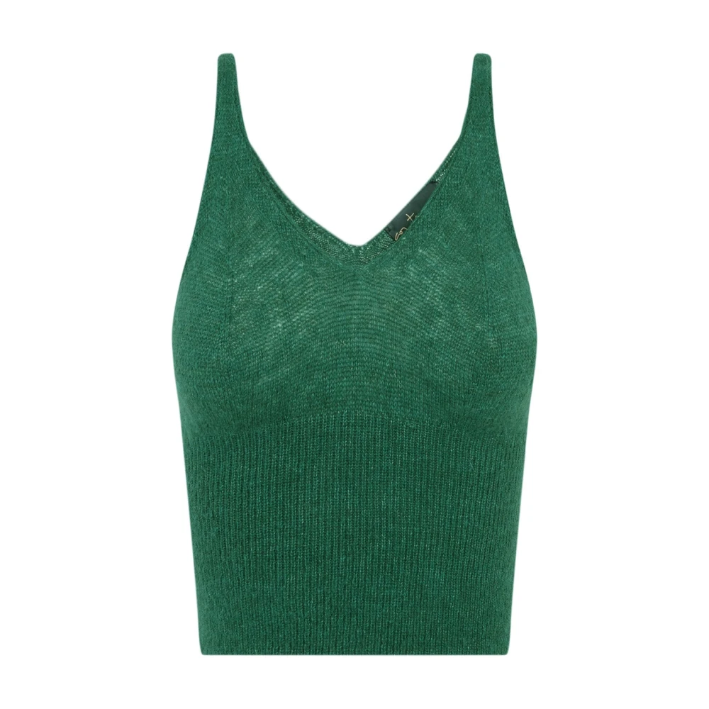 Cortana Women's Green Marlon, Top In Baby Alpaca And Merino Wool