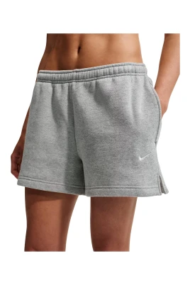 Shorts i fleecematerial med mellanhög midja