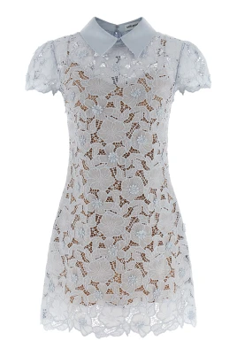 Guipure Lace Mini Dress