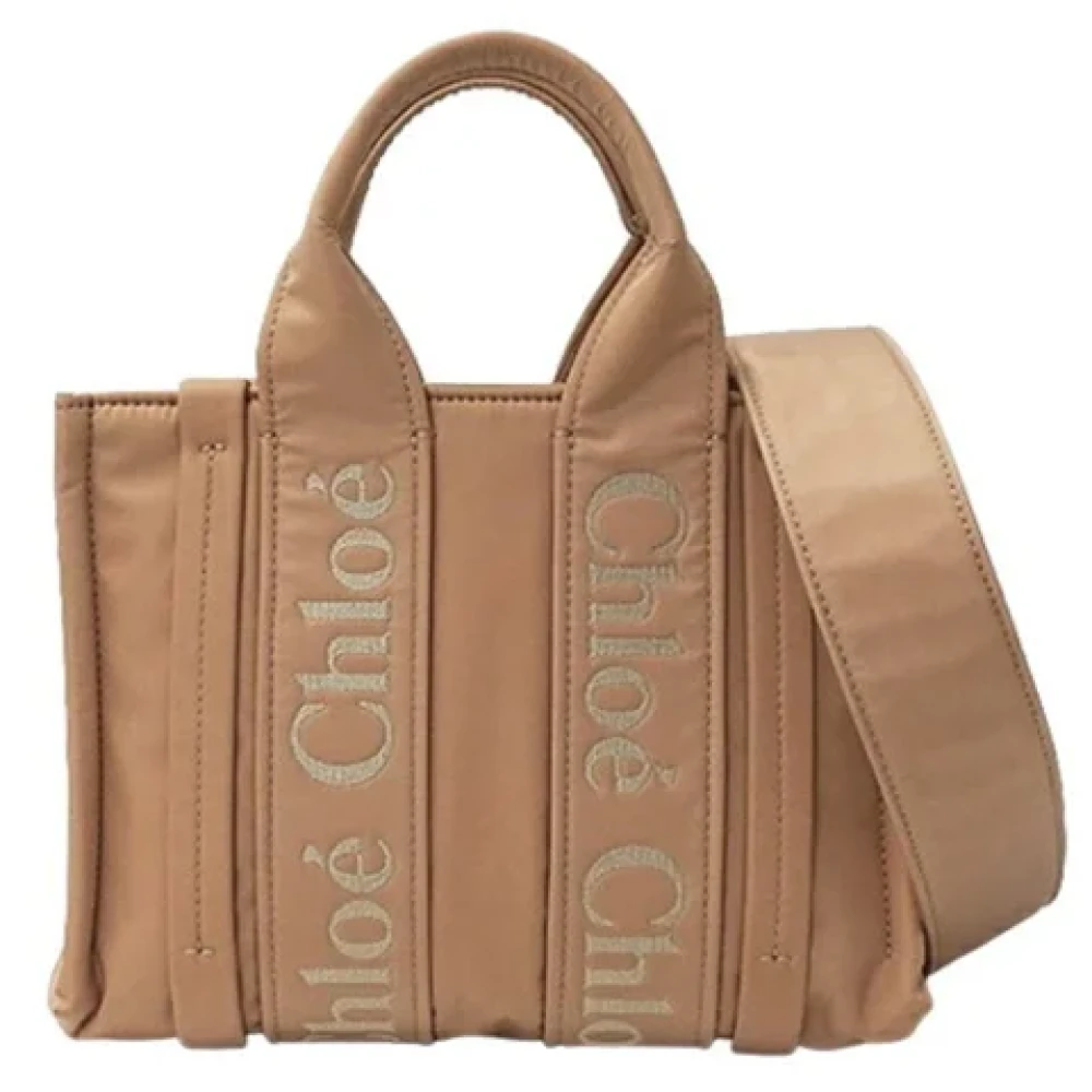 Chloé Pre-owned Nylon handbags Brown Dames