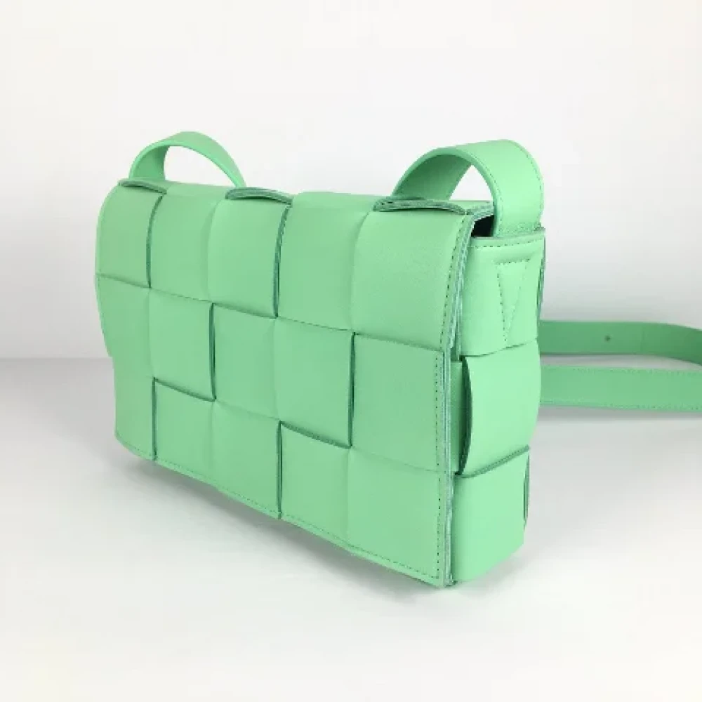 Bottega Veneta Vintage Pre-owned Leather shoulder-bags Green Dames