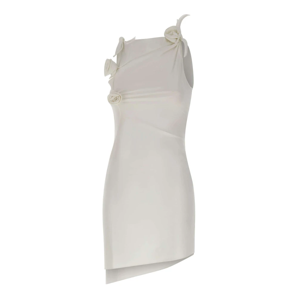 Coperni Women's White Flower Dress - Short Dresses - Xs - Dresses
