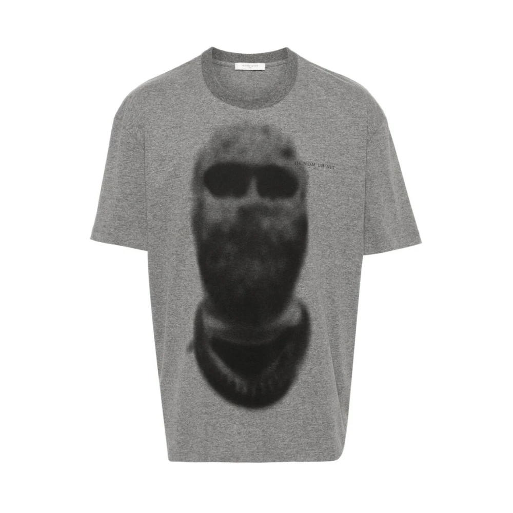 IH NOM UH NIT T-shirt met vervaagd gezichtsprint Gray Heren