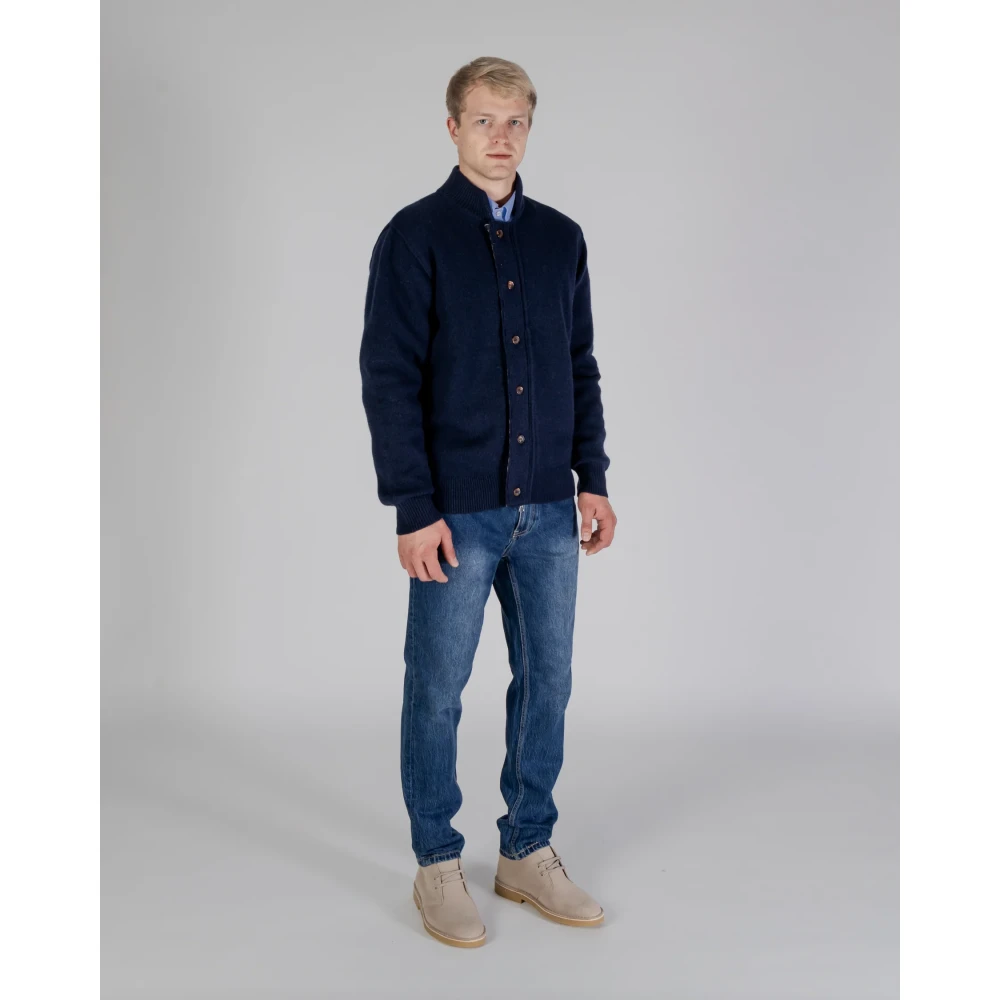 Aquascutum Stijlvolle Gebreide Kleding Blue Heren