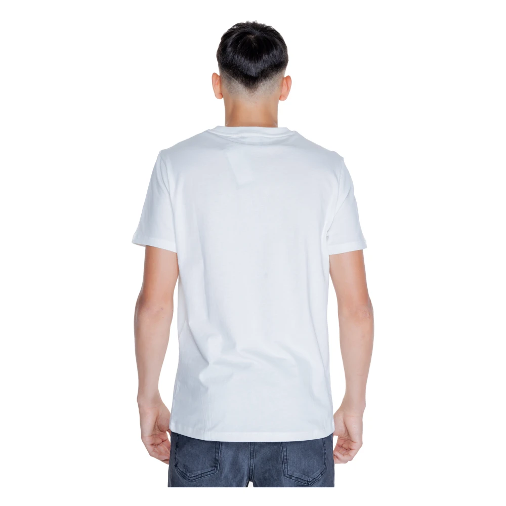 Peuterey Wit Katoenen T-shirt Korte Mouw White Heren