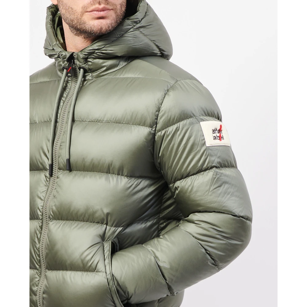 Afterlabel Korte Heren Pufferjas met Capuchon Green Heren