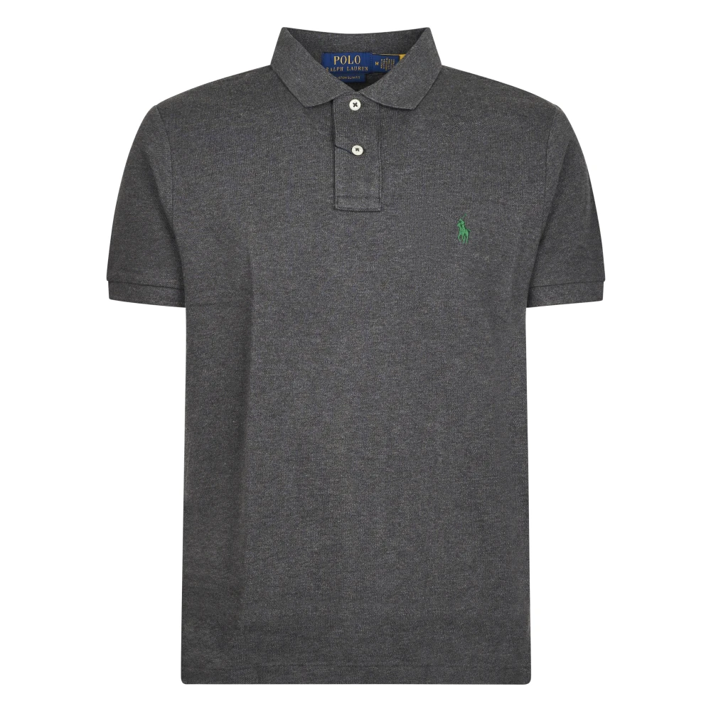 Polo Ralph Lauren Herr Grå Toppar M, Bomull, Flamed Cotton Polo