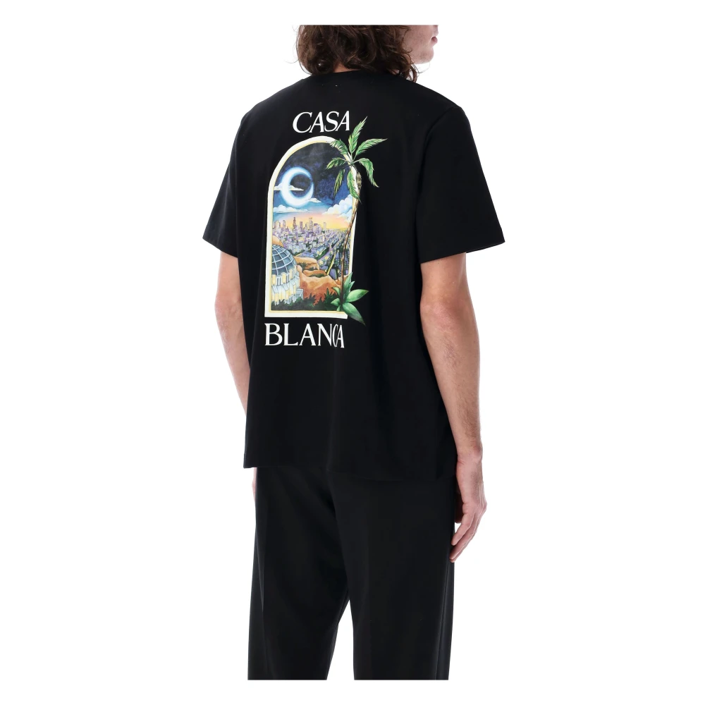Casablanca Nacht Print T-Shirt Black Heren