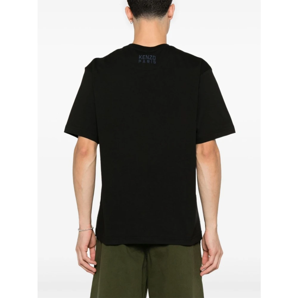 Kenzo Geborduurd Lucky Tiger T-shirt Black Heren