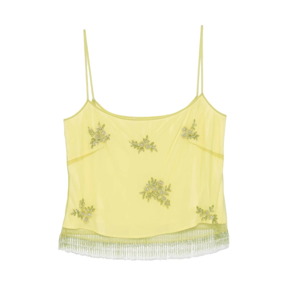 Blumarine Grön Paljett Topp Green, Dam