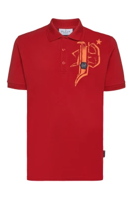 Slim Fit Jersey Pikétröja Skull&Bones