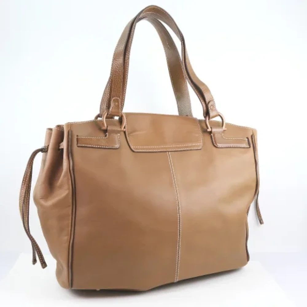 Salvatore Ferragamo Pre-owned Leather handbags Brown Dames