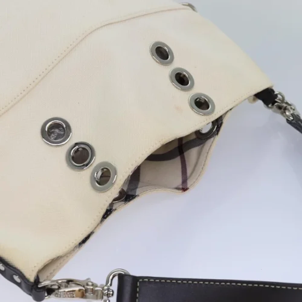Burberry Vintage Pre-owned Canvas shoulder-bags White Dames