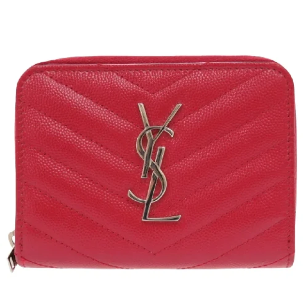 Saint Laurent Vintage Pre-owned Leather wallets Red Dames