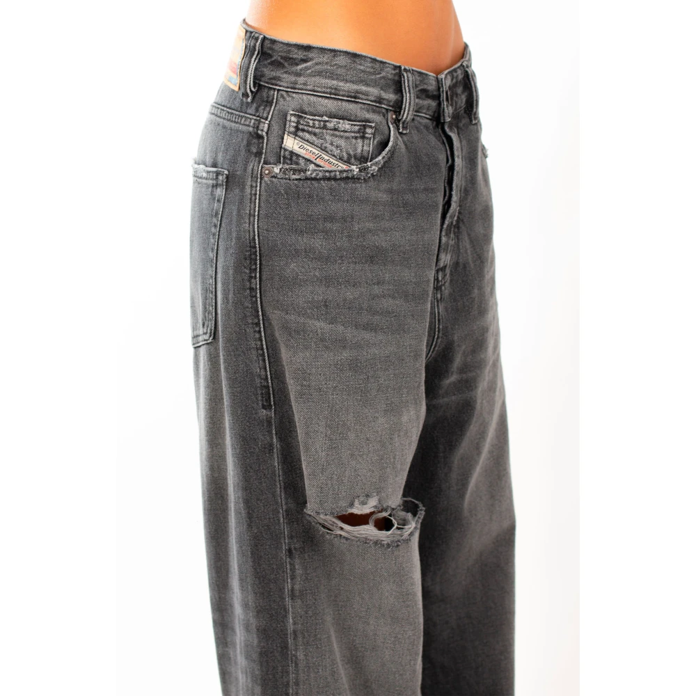 Diesel Ripped Relaxed Jeans 1996 Style Gray Dames