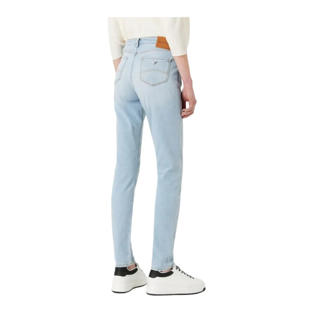 Emporio Armani Skinny Jeans Klassieke Pasvorm Blue Dames