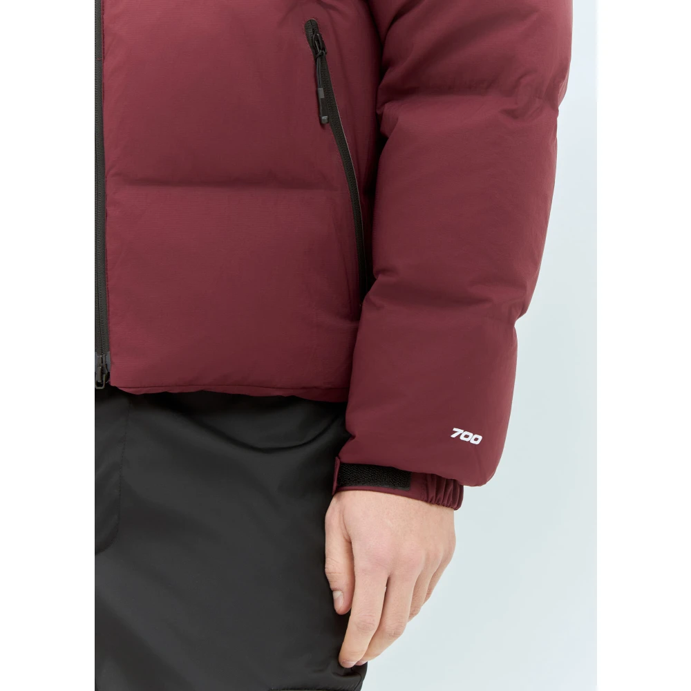 The North Face Geborduurde Nuptse Donsjas Red Heren
