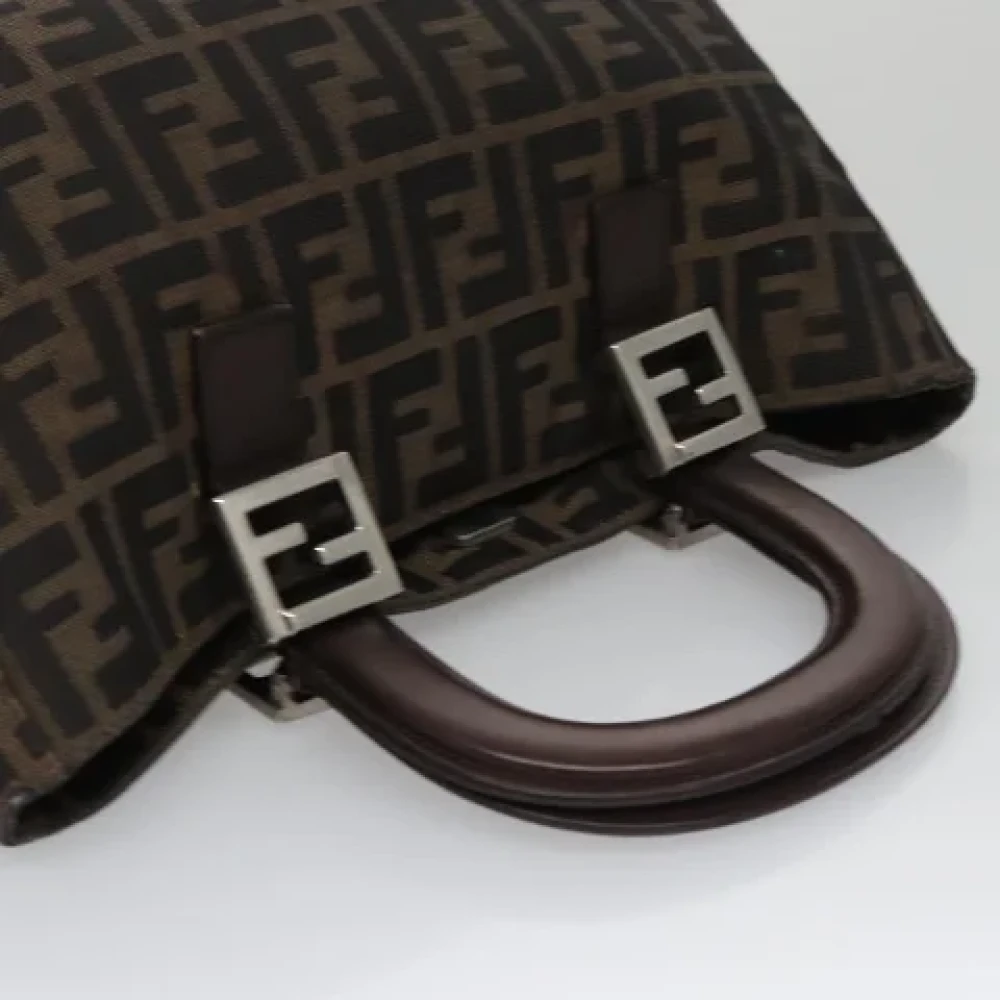 Fendi Vintage Pre-owned Canvas handbags Brown Dames