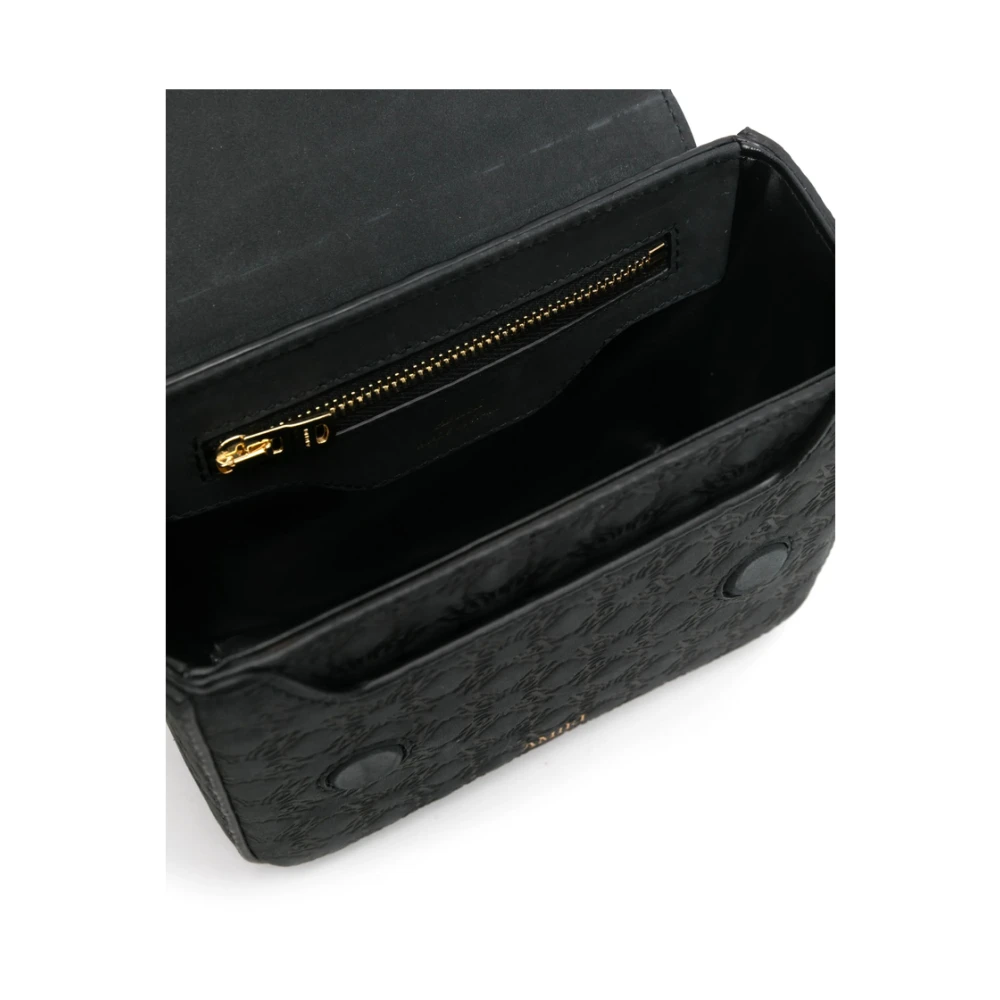 Amiri Zwarte Foldover Top Handtas Black Dames