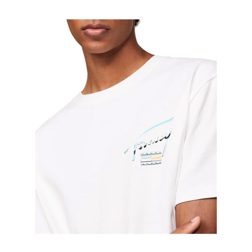 Tommy Hilfiger Metallic Reg T-shirt White Heren