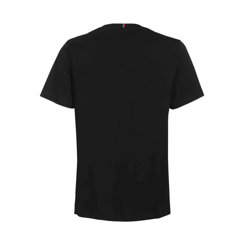 Les Deux Katoenen Crew-neck T-shirt met Tricolor Detail Black Heren