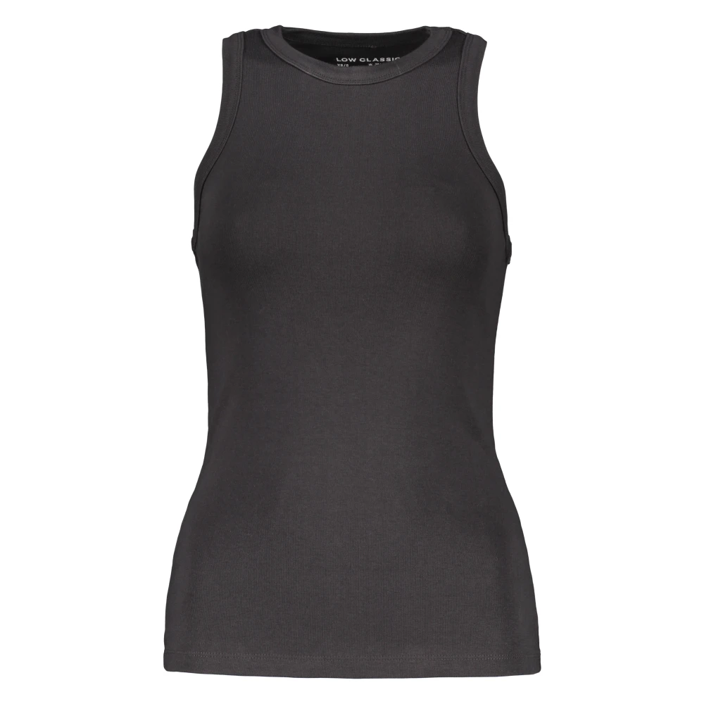 LOW Classic Geribbeld Katoenen Tanktop Gray Dames