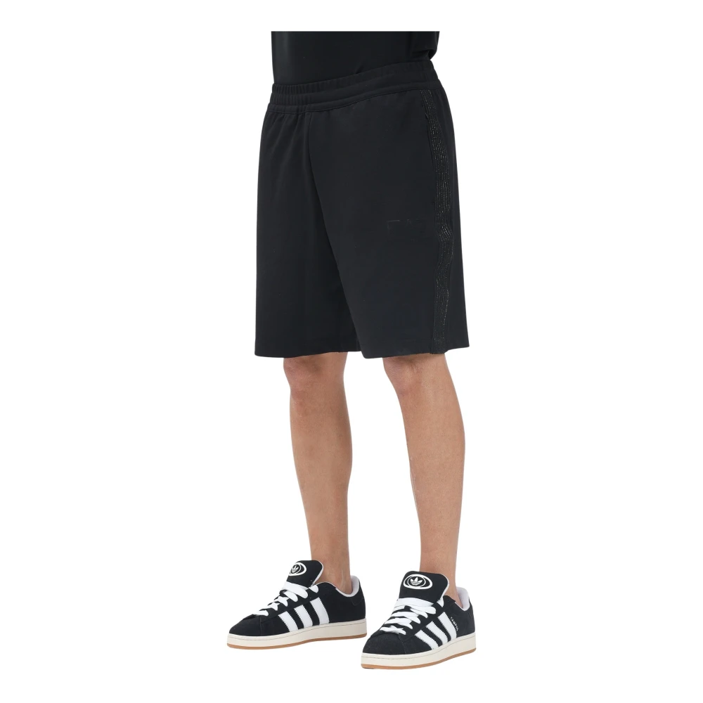 Emporio Armani Ea7 Black Sporty Shorts Spring Summer - Male - Casual Shorts - 3XL - Shorts