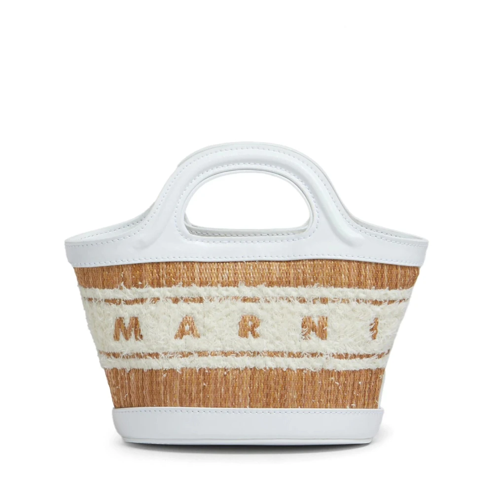 Marni Tropicalia Wit Leren Tas Brown Dames
