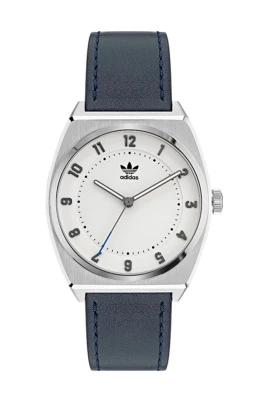 Blå Läderklocka Quartz Analog