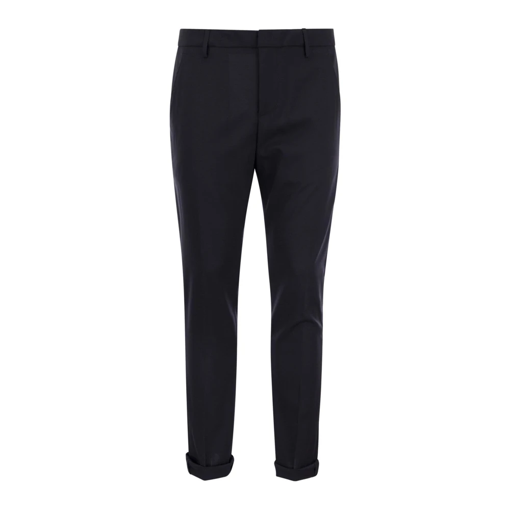 Dondup Blue Suit Trousers, Male, W33, Wool Trousers Fresh Style