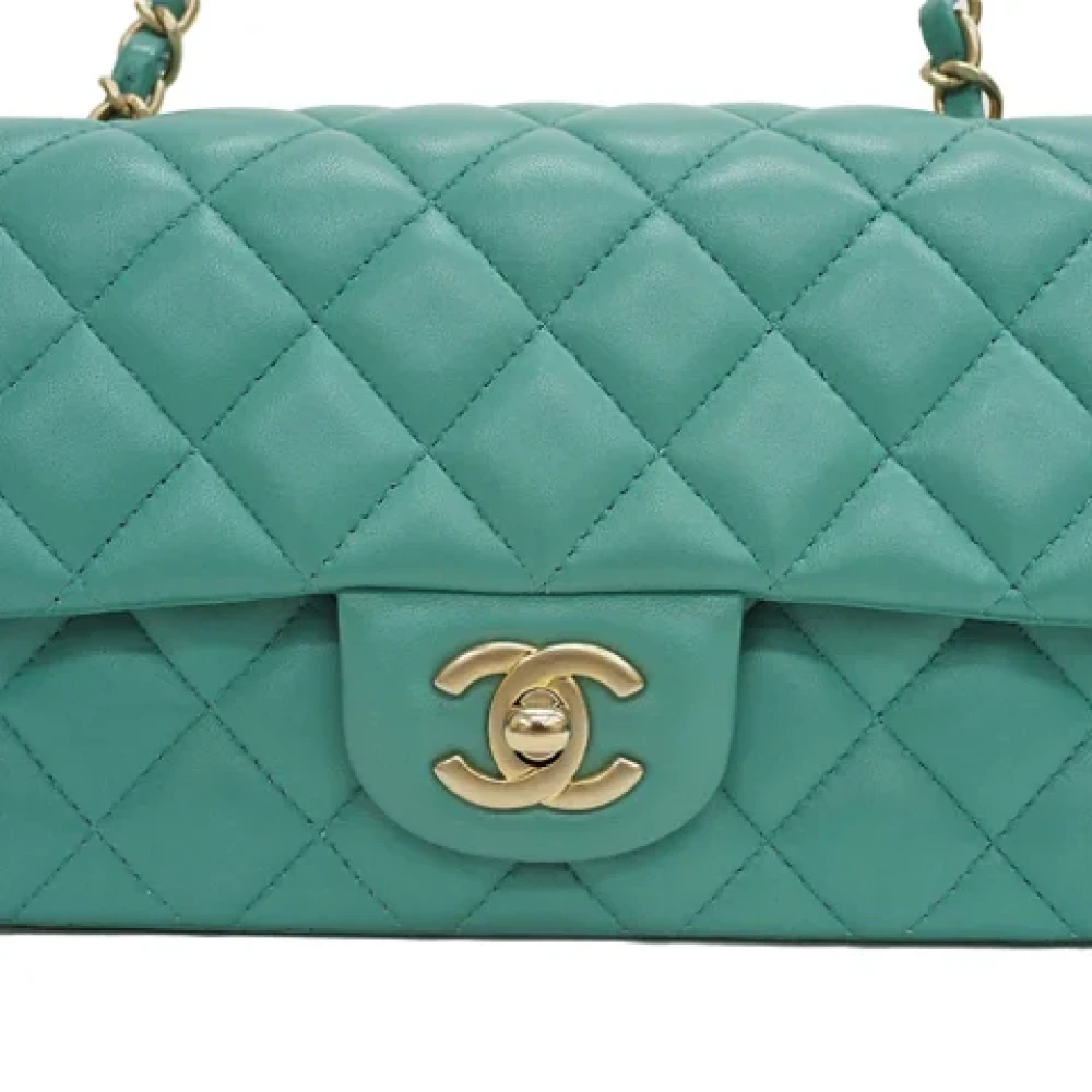 Chanel Vintage Pre-owned Fabric chanel-bags Green Dames