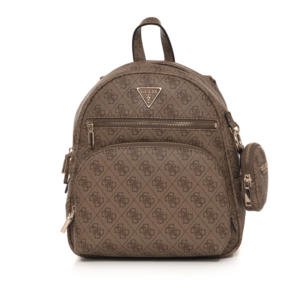 Guess Stijlvolle Power Rugzak met Voorvakken Beige Dames