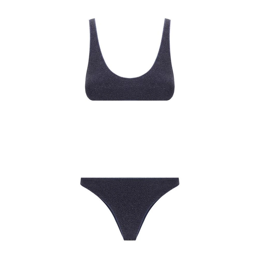 Oseree Glitter Sportieve Bandeau Badpak Blue Dames