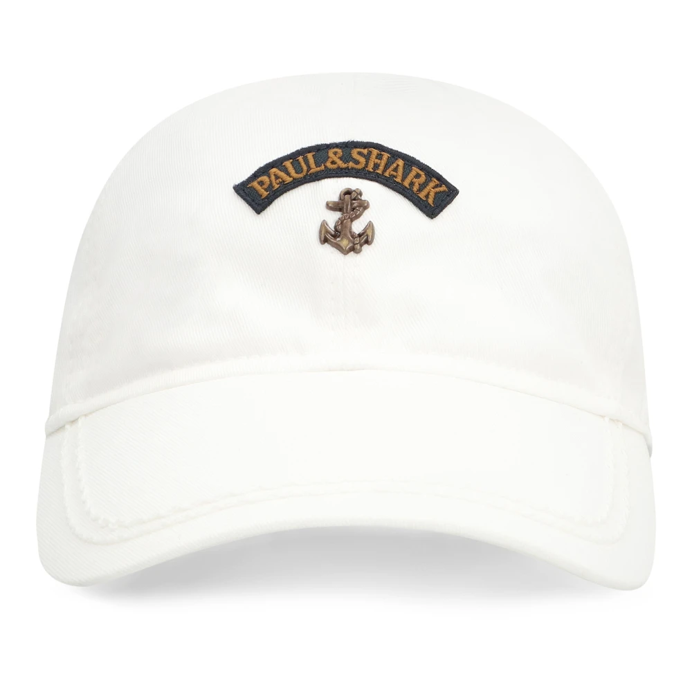 PAUL & SHARK Katoenen Baseballpet met Verstelbare Band White Heren