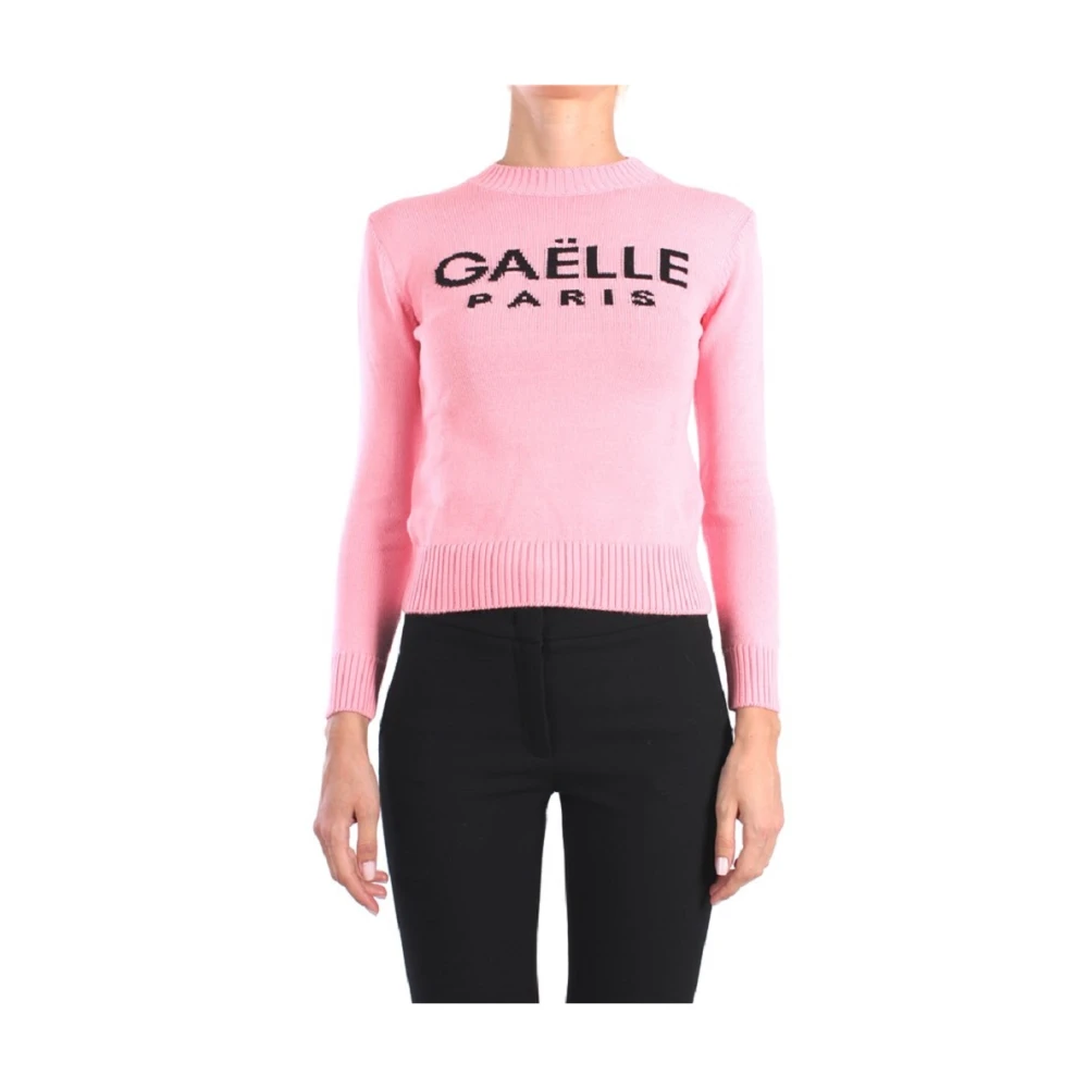 Gaëlle Paris Crew Neck Sweater Pink Dames