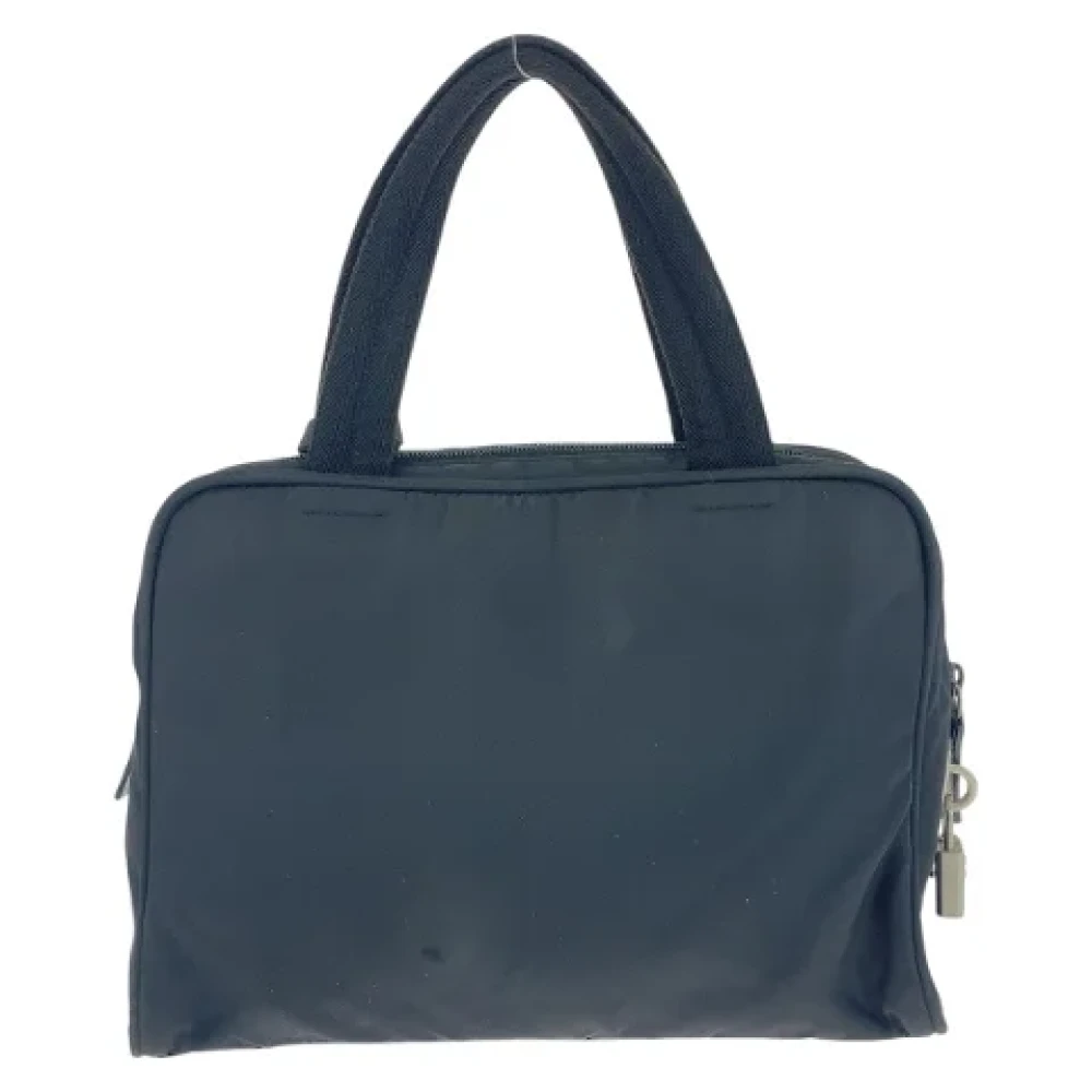 Prada Vintage Pre-owned Canvas handbags Black Dames