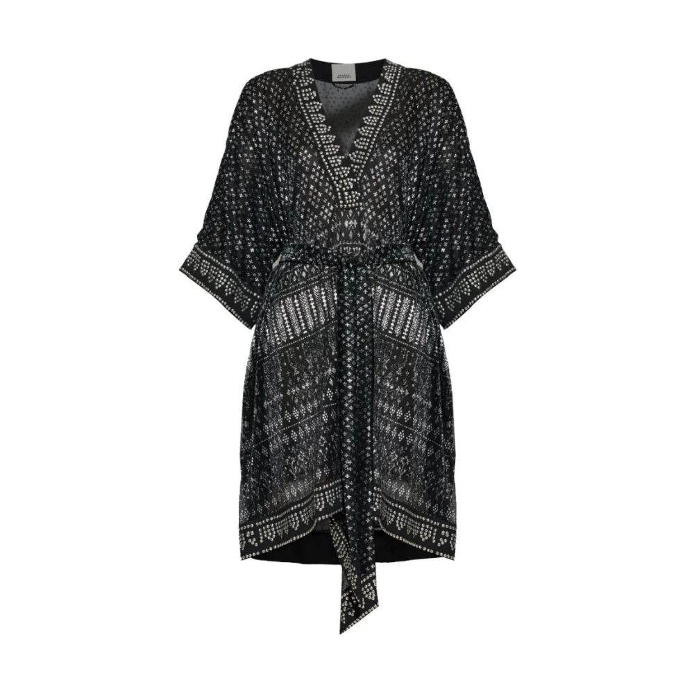 Isabel Marant Women's Black Midi Dresses, S, Stud Detail Dress