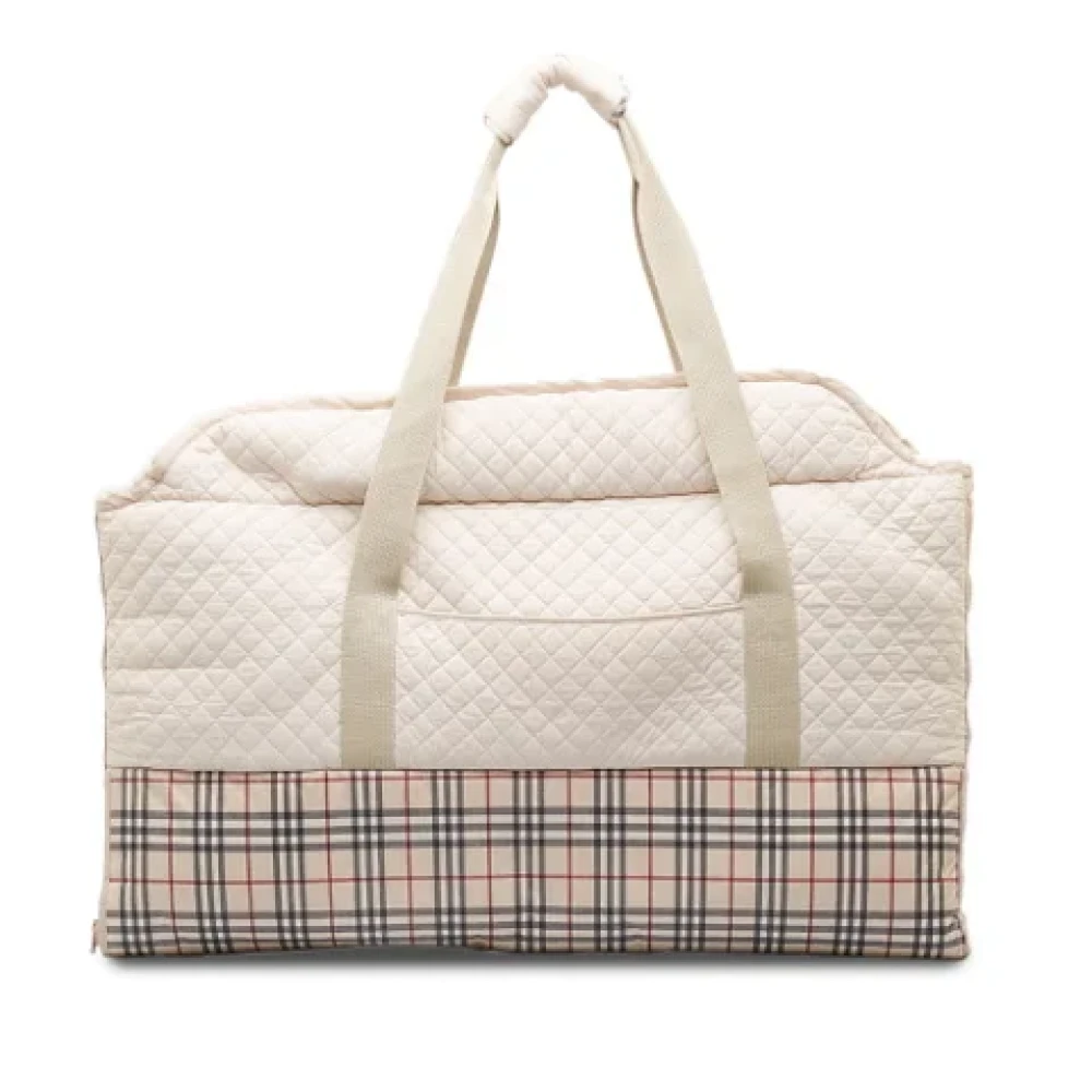 Burberry Vintage Pre-owned Cotton totes Beige Dames