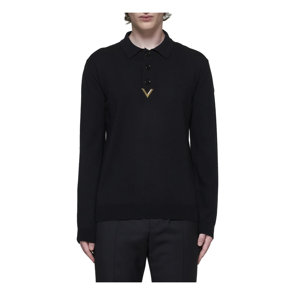 Valentino Zwarte T-shirts en Polos Black Heren