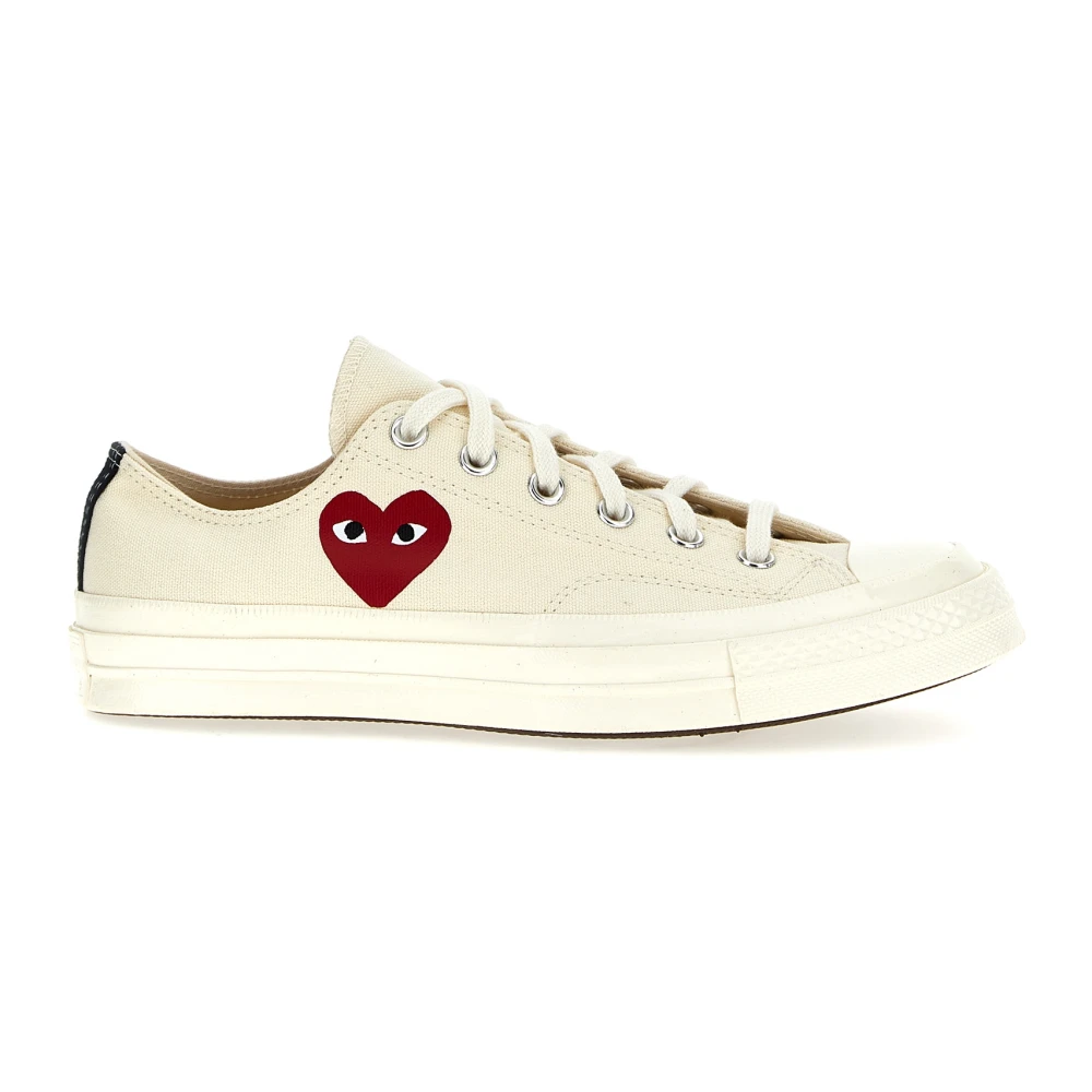 Comme Des Garçons Play Men's White Chuck Taylor Low-Top Sneakers