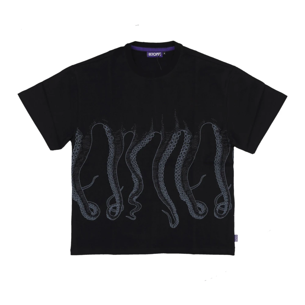Octopus Zwarte heren T-shirt met Design Black Heren
