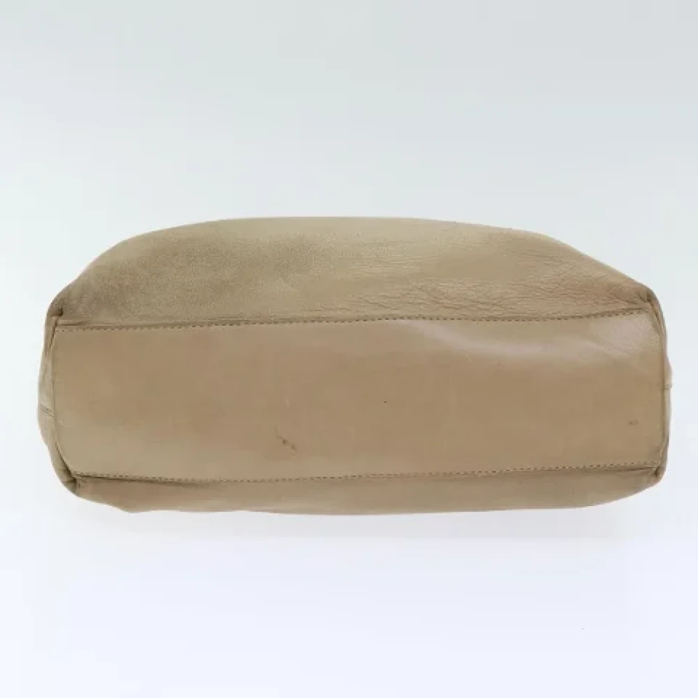 Prada Vintage Pre-owned Leather prada-bags Beige Dames