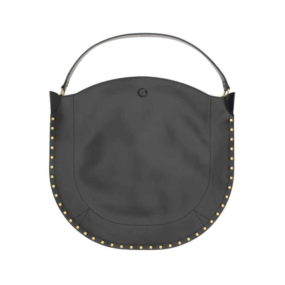 Isabel marant Geometrische leren hobo tas met plat handvat Black Dames
