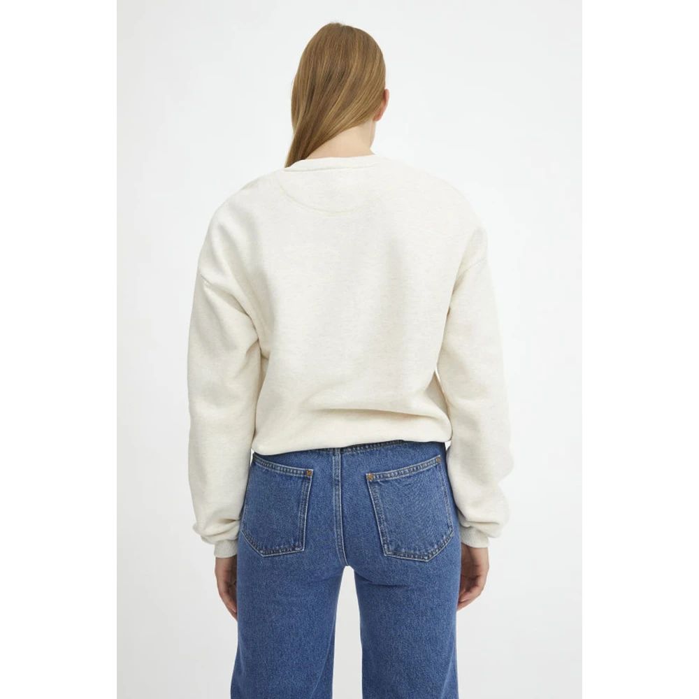 Rodebjer Geïllustreerde Katoenen Trui White Dames