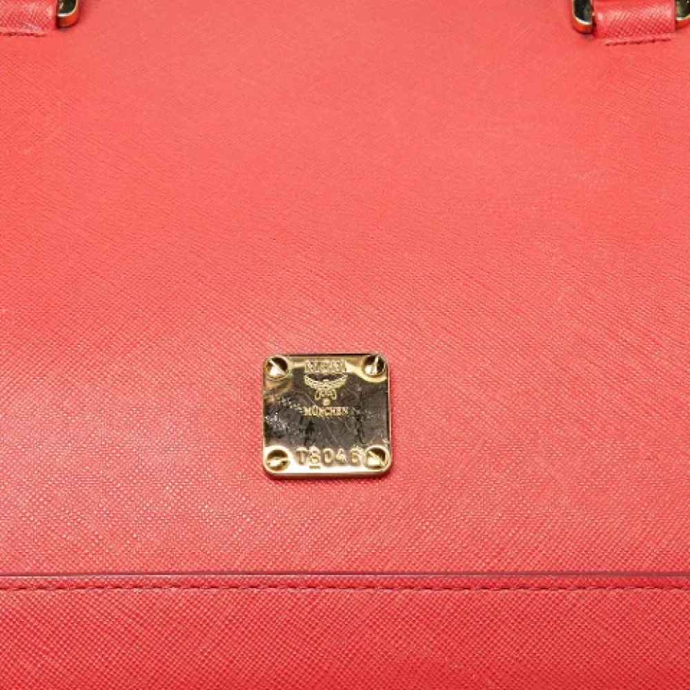 MCM Pre-owned Leather handbags Red Dames