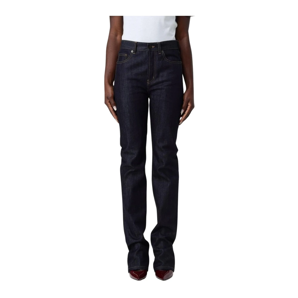 Saint Laurent Women's Blue Straight Leg Jeans
