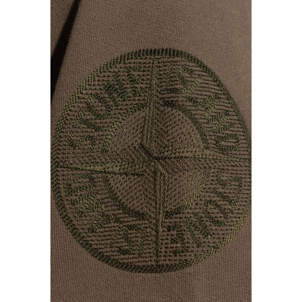 Stone Island Sweatshirt met logo Brown Heren