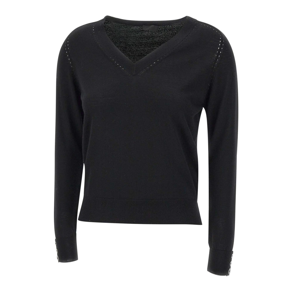 Liu Jo Women's Black V-Neck Knitwear