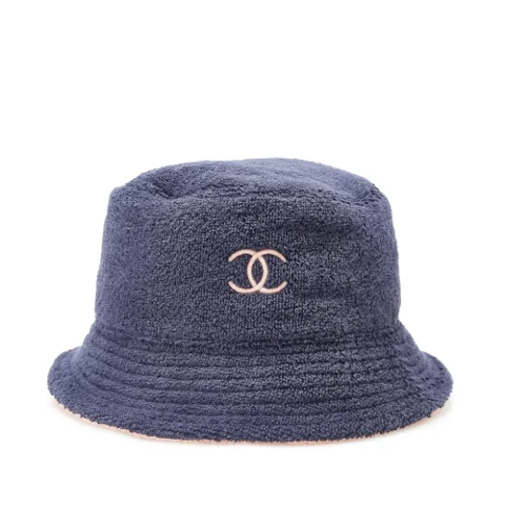 Chanel Vintage Pre-owned Canvas hats Blue Dames