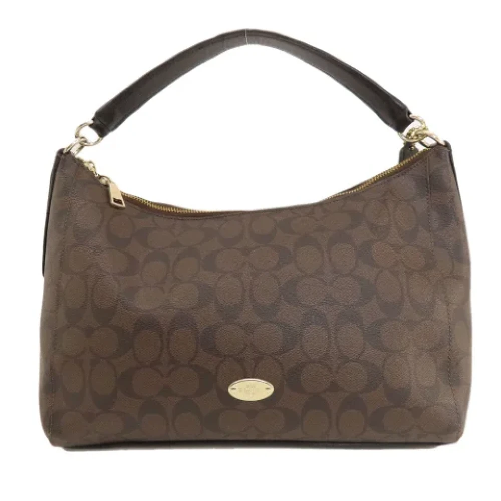 Coach Pre-owned Plastic shoulder-bags Brown Dames